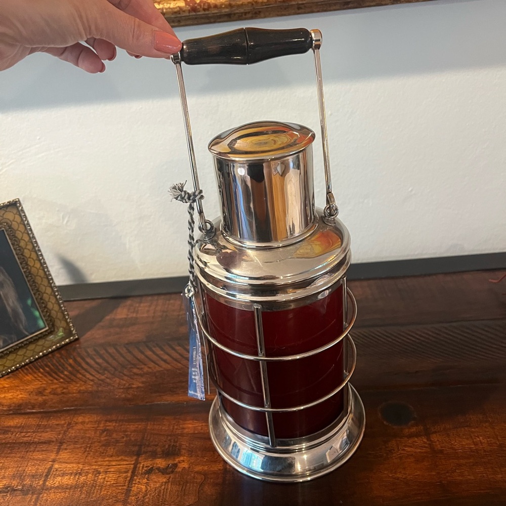 Cocktail Shaker - Maritime, red glass